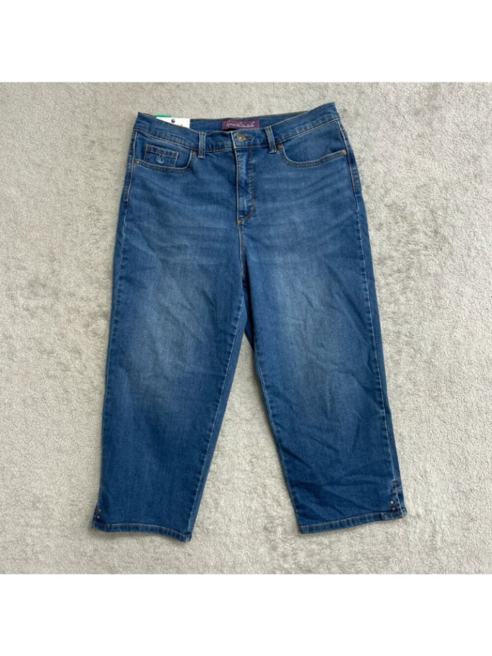 NWT Gloria Vanderbilt Amanda Jean Capris Women's 12  High-Rise Stretch B0714 - Picture 4 of 15